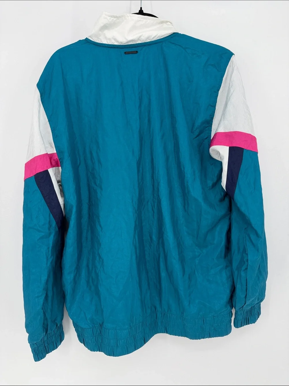 Umbro Premier Retro Colorblock Windbreaker Jacket Teal Pink Medium 90s Style